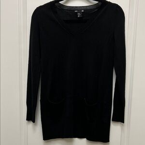 Black V-Neck Sweater
